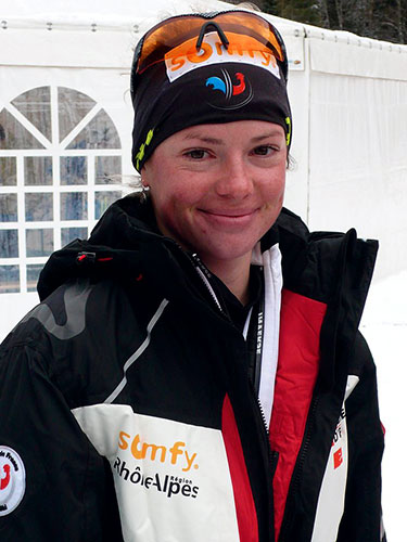 Marie Dorin Habert dort sur matelas et literie Vaudou Sport
