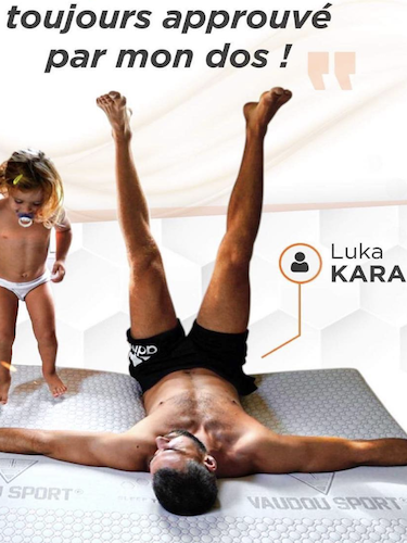 Luka Karabatic dort sur matelas et literie Vaudou Sport
